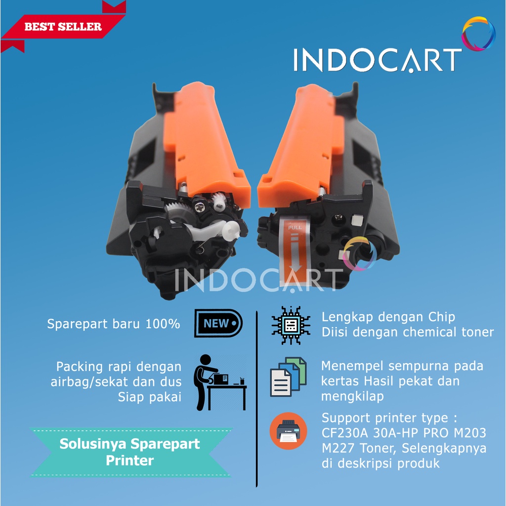 Toner Cartridge Compatible CF230A 30A-Printer HP M203 M227-New Chip