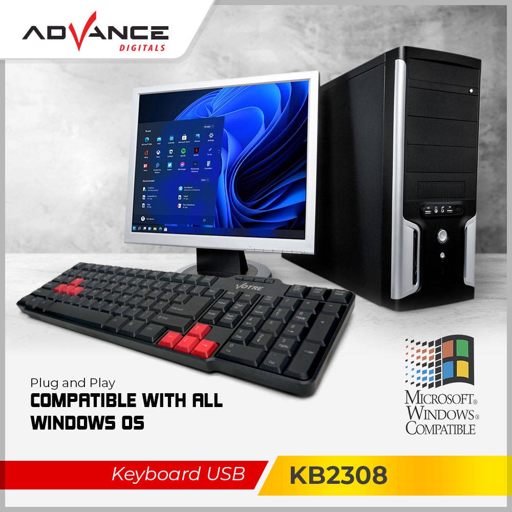 【READY STOCK】ADVANCE Keyboard USB MTech Komputer Laptop