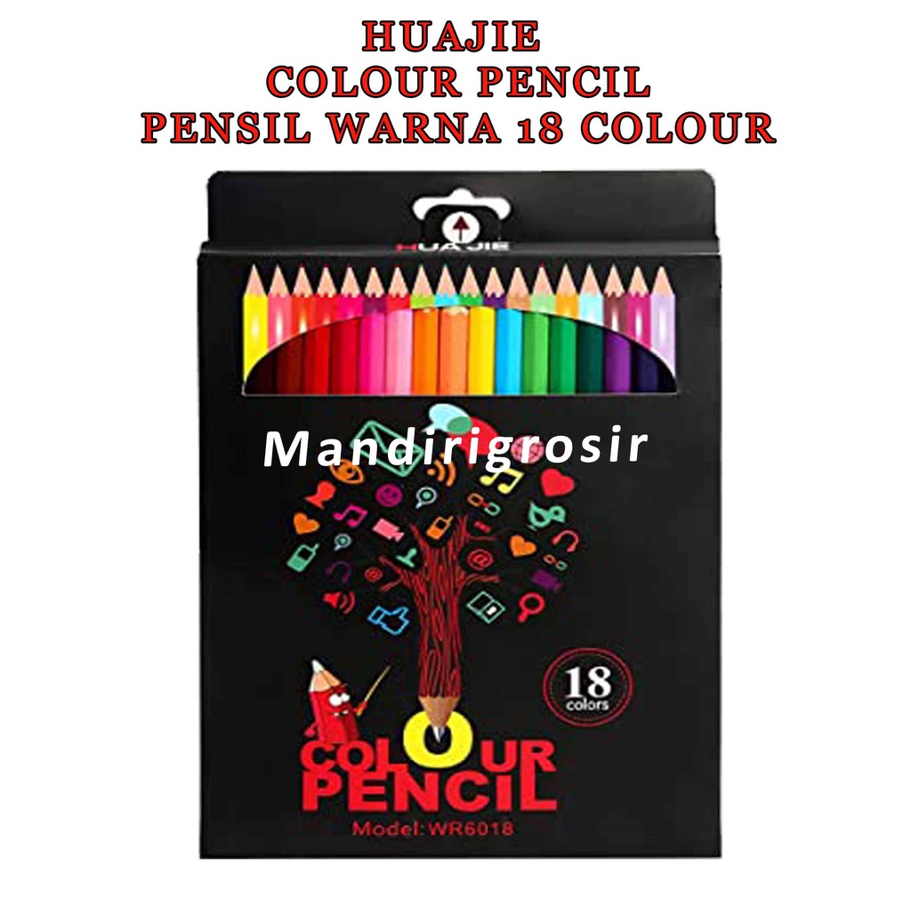 Colour Pencil Huajie * Pensil Warna * Pensil Mewarnai