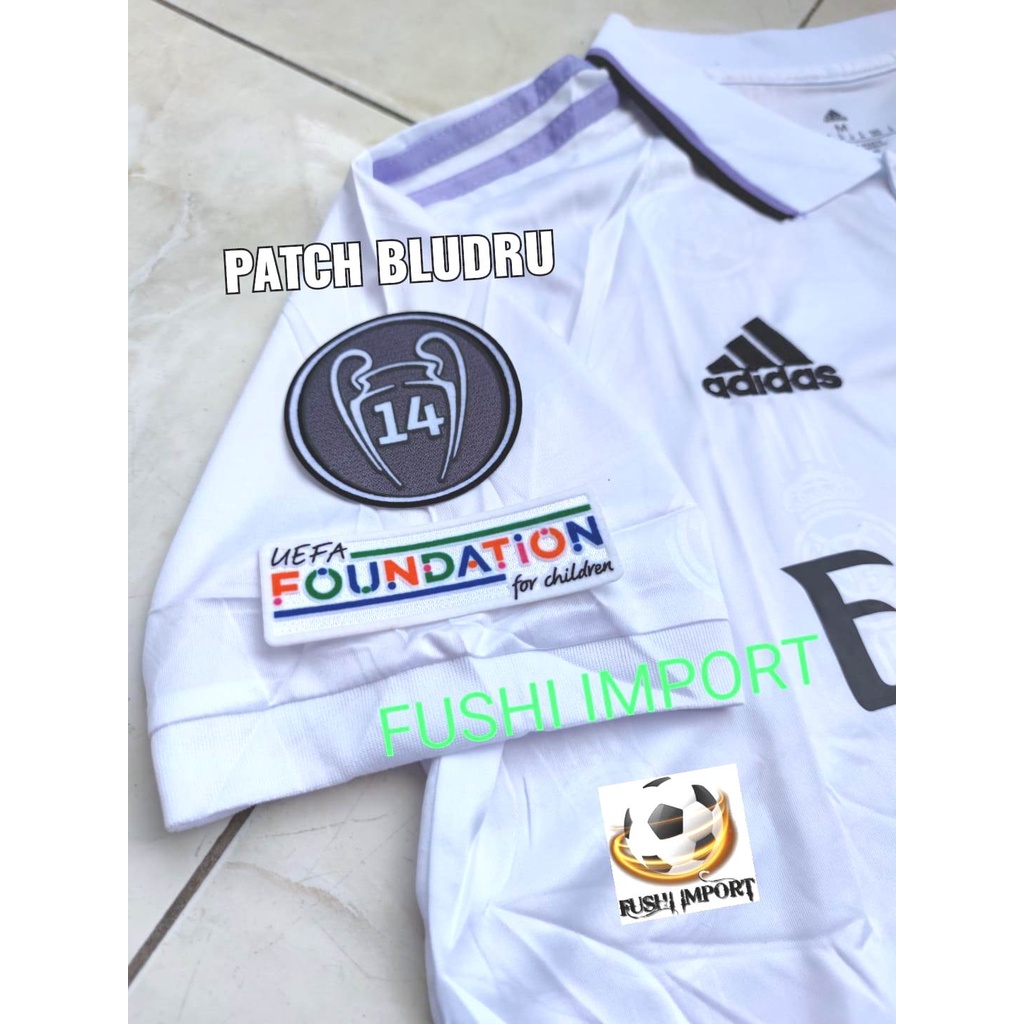 Jersey Baju Bola Madrid Home Full Patch 2022 2023 Grade Ori