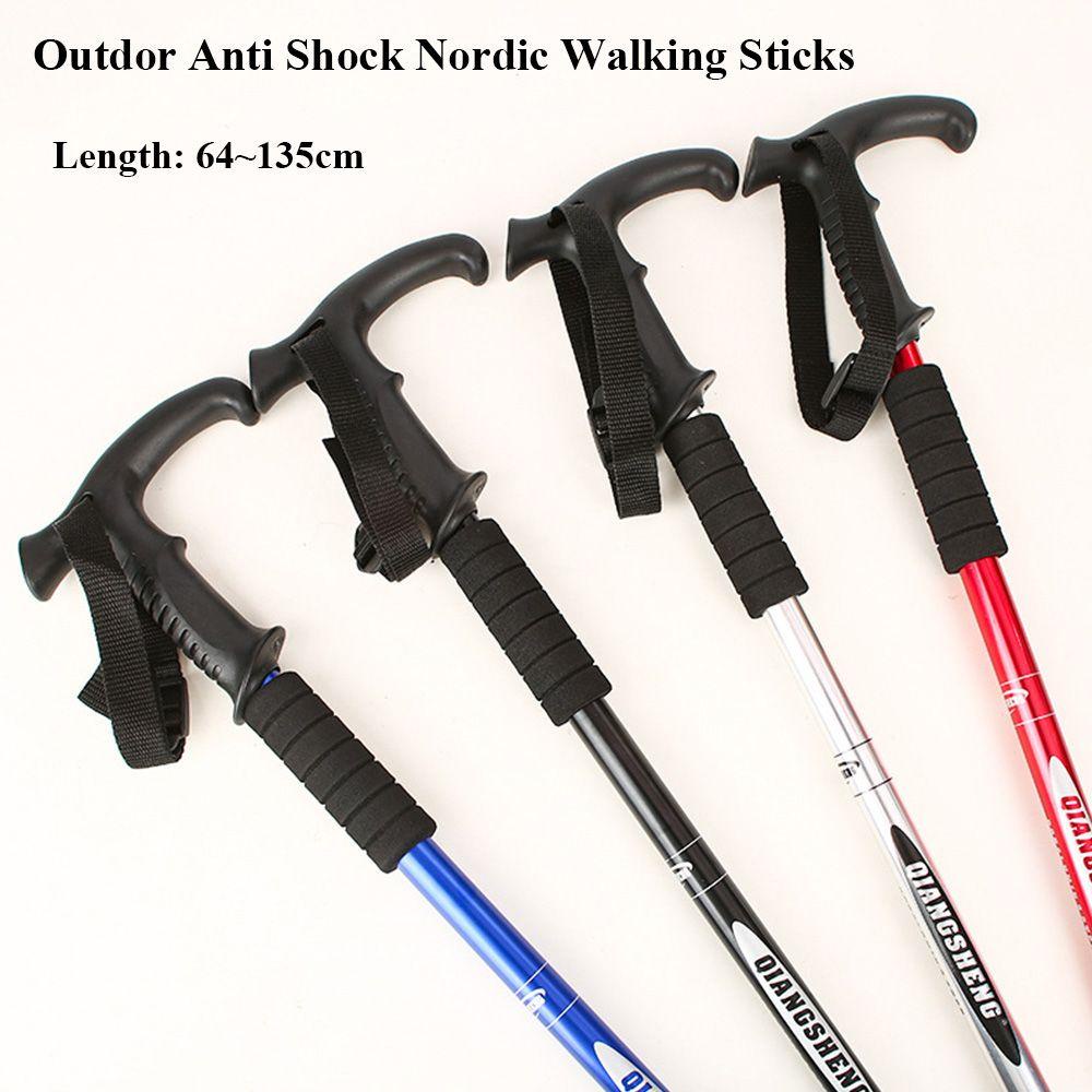 Chookyy Stik Jalan Nordic 64~135cm Karet Ultralight Tips Pelindung Walking Canes