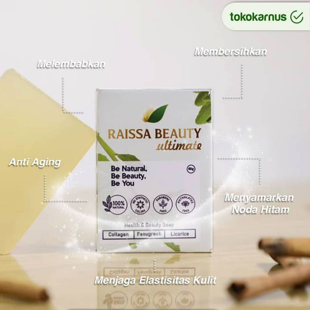 Sabun Wajah - Sabun Raissa Beauty Ultimate - Sabun Kolagen Halal - Sabun Kesehatan dan Kecantikan