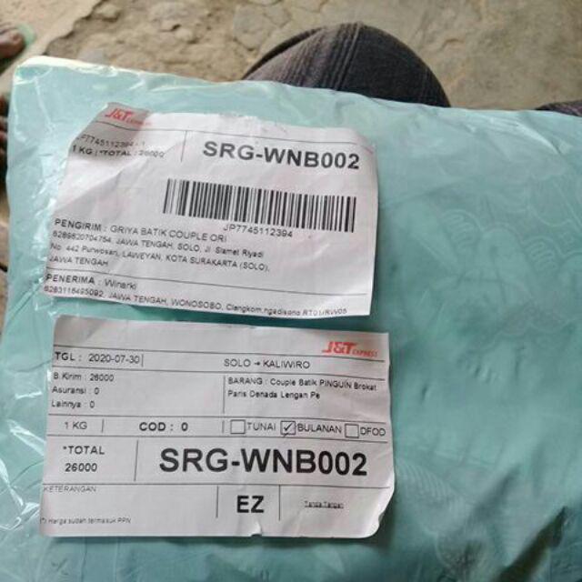 Couple Batik Pinguin Brokat Paris Denada Lengan Pendek