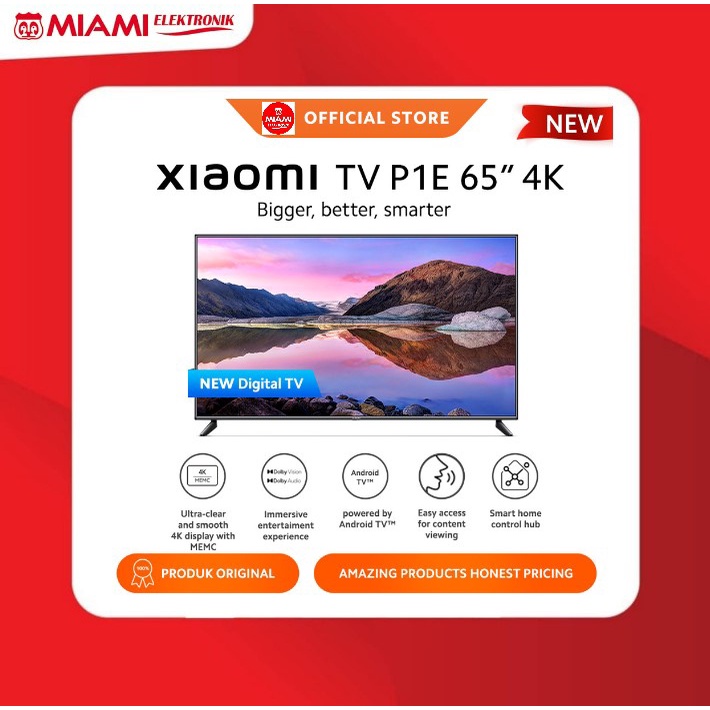 NEW 2022 Xiaomi TV 65&quot; P1E-UHD