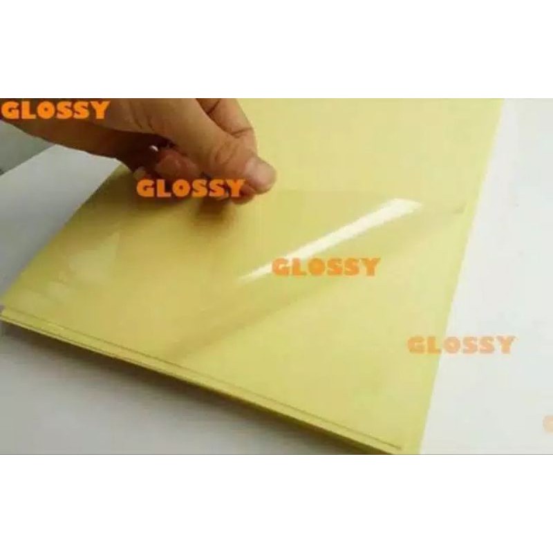 

Transparan Film Laminasi Dingin Glossy Doff Anti Air & Anti Matahari [ Minimal Order 10 Lembar ]