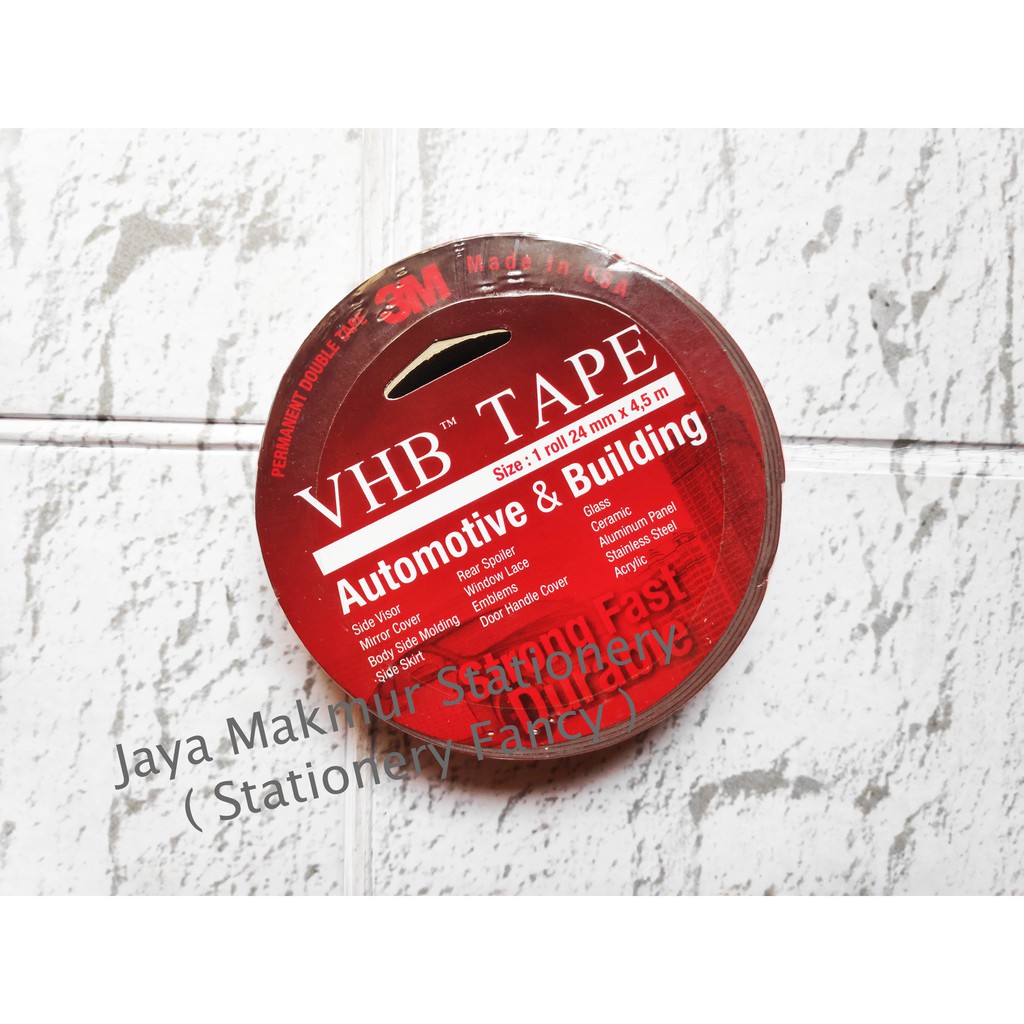 Double Tape 3M VHB 24 mm x 4,5 m (1 inch) Foam Tape Original (eceran)