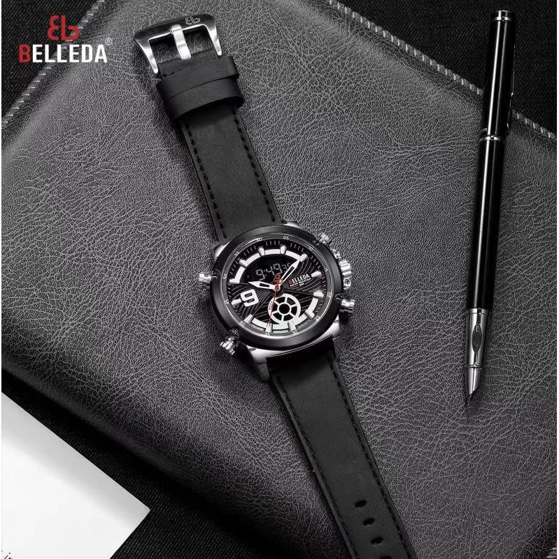 JAM TANGAN PRIA ORIGINAL BELLEDA B9123 KULIT CASUAL MEN