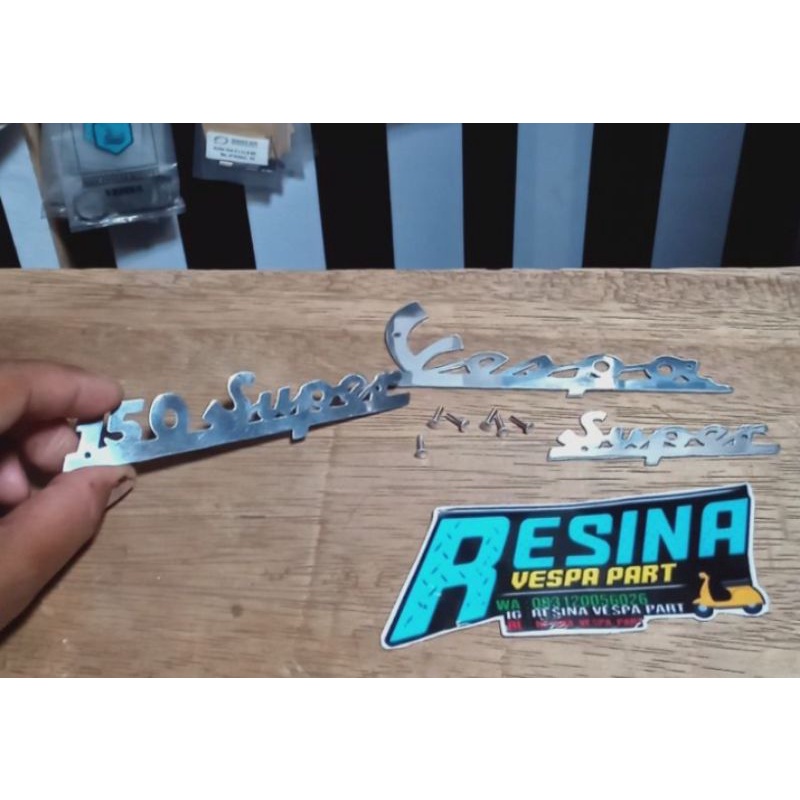 emblem vespa set SUPER  bahan bagus croom