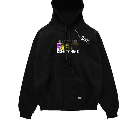 Sweater hoodie Original eightynine paranoid society Hitam Keren Simple Terbaru