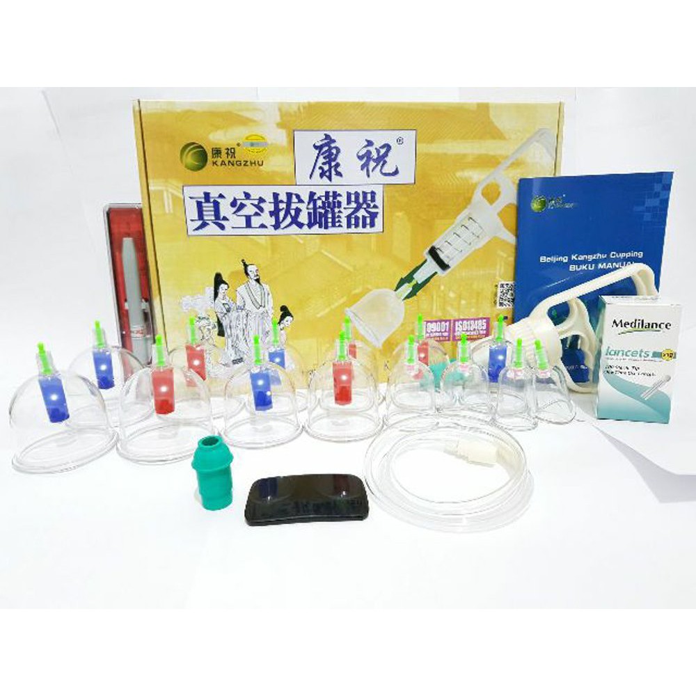 

Paket Kop Bekam Kangzhu C1 x 14 - Jarum Bekam Medilance - Pena Bekam Autoklik Plastik Sammora