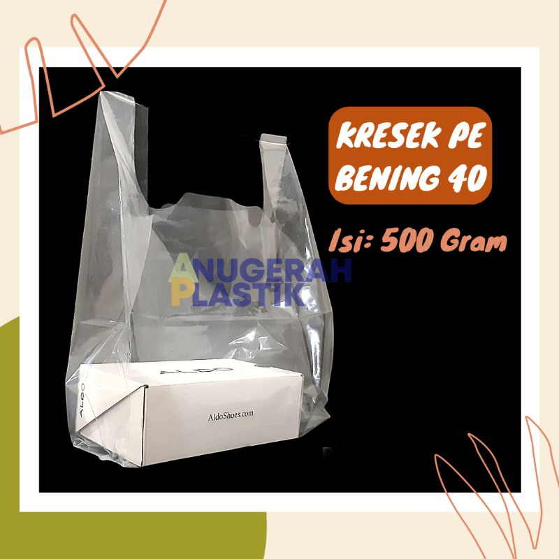 Kantong Kresek PE Bening Uk 40/Kresek Bening Jumbo/ Kresek Bening Kiloan