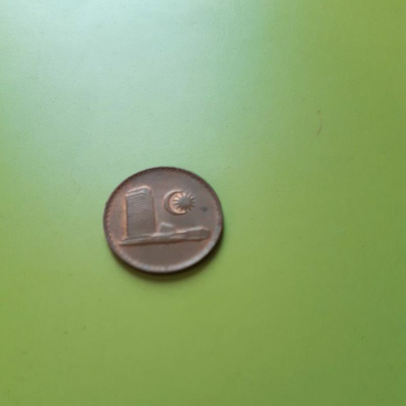 uang koin kuno koleksi langka 1 sen malaysia 1984