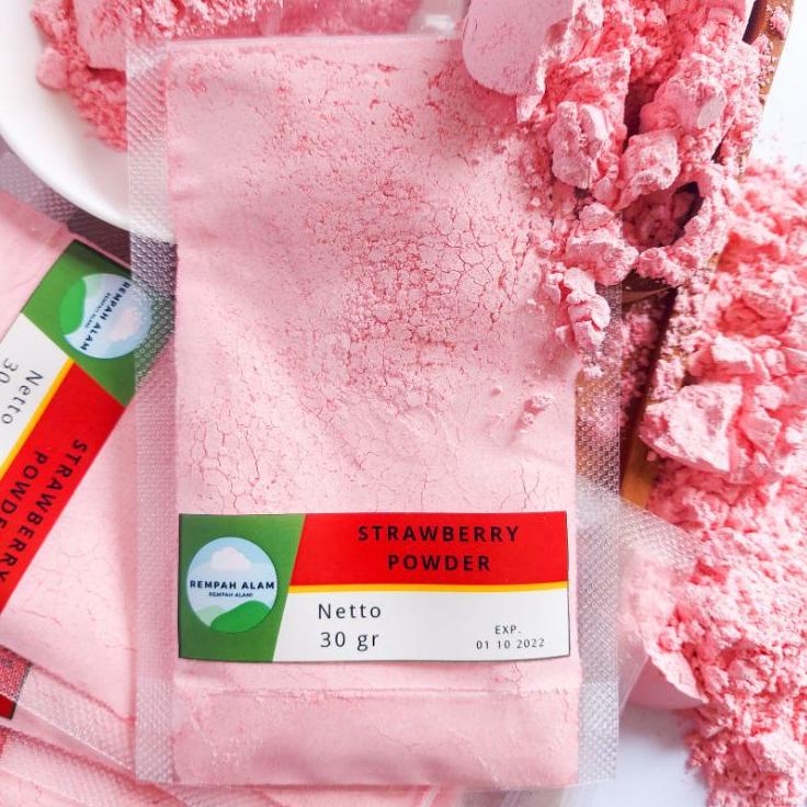 

D7P ღ 30gr~100gr Strawberry Powder by REMPAH ALAM 100%MURNI ➾ (Laris)