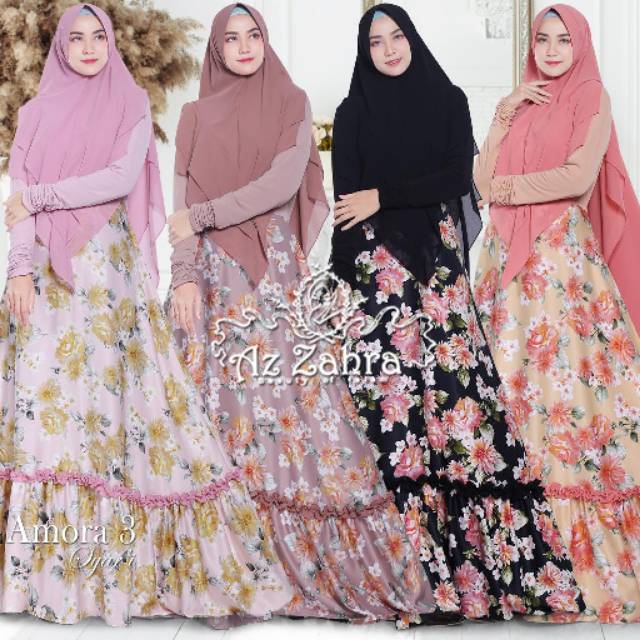 GAMIS AMORA SYARI by AZZAHRA GAMIS CANTIK MODERN