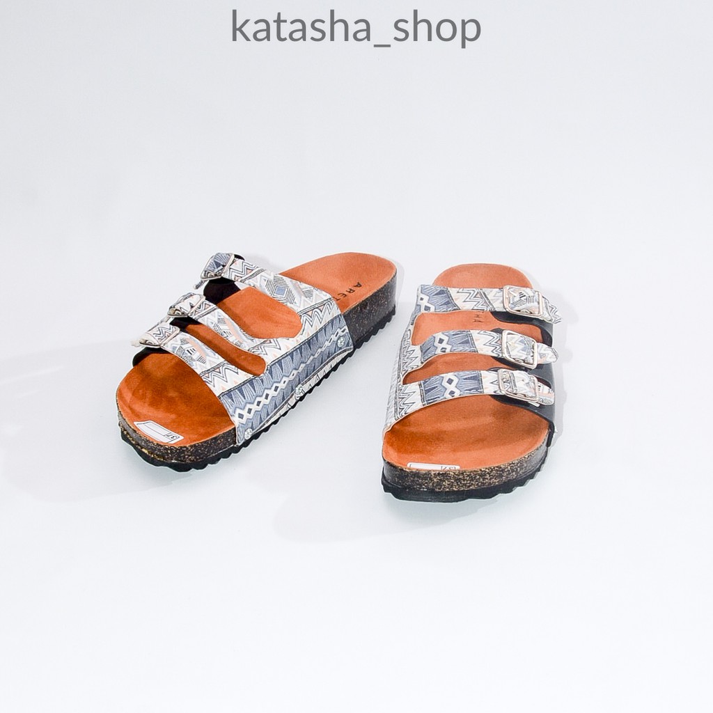 Katasha Sandal Wanita - Sendal Slip On Wanita ETHNIQ - Aretha