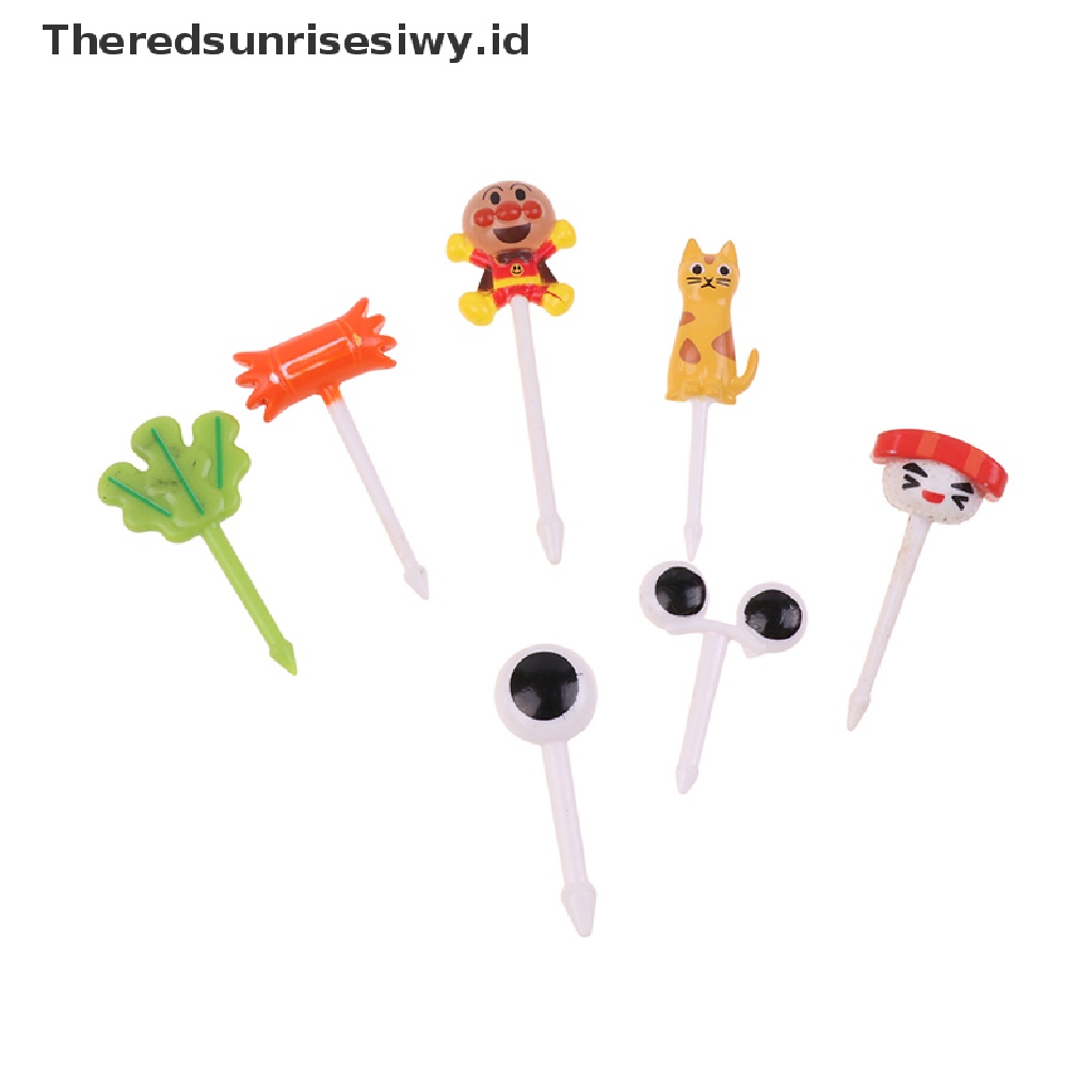 # Alat Rumah Tangga # 5pcs / Set Garpu Buah / Kue Bahan Plastik Desain Kartun Kreatif