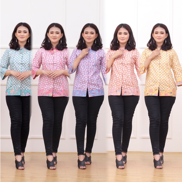 BLOUSE BATIK ATASAN BATIK ATASAN BAJU BLOUSE BATIK WANITA BAJU BATIK WANITA MODERN