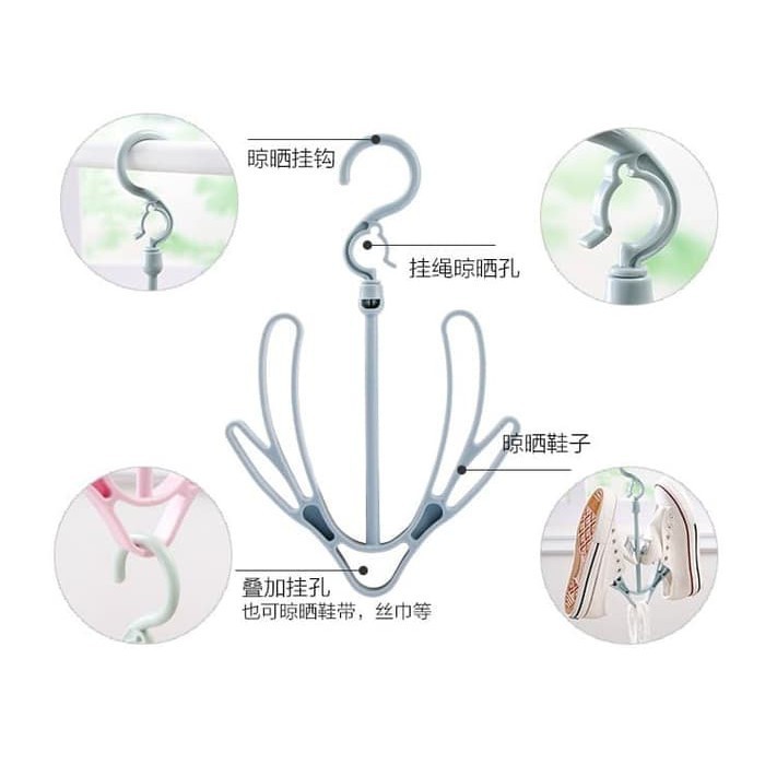 COD - Gantungan SEPATU - Jemuran Sandal Hanger Pengering Shoes Kaos Kaki Tas Slop Alat Gantung Sendal KausHanger jemuran Sepatu Sandal Gen 2 / Gantungan Sepatu Sandal / Hanger jemuran Rak Gantungan Hanger Pengering Sandal Sepatu Slop Jemuran Tas serbaguna