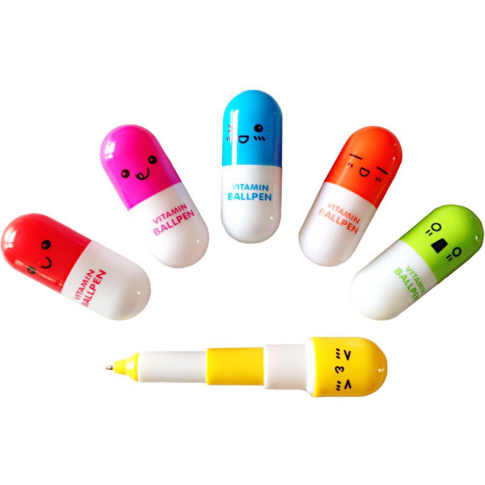 Ballpen / Pulpen / Pena Vitamin Tablet / Pulpen Kapsul Obat Unik Lucu-2