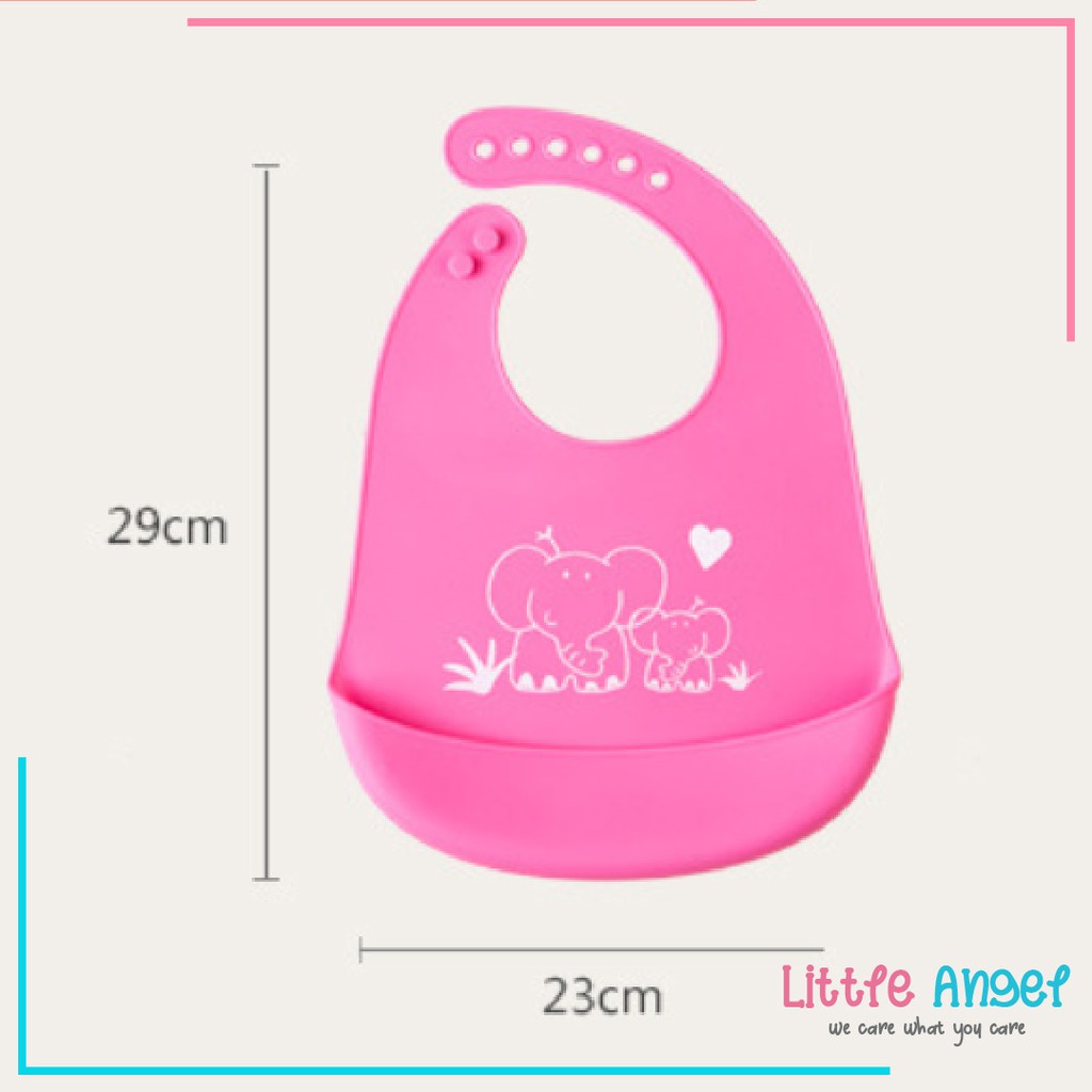 Celemek Makan Bayi BABY BIB SLABER Karet Anak Baby Burb Apron Silicon Bibs Waterproof Murah COD