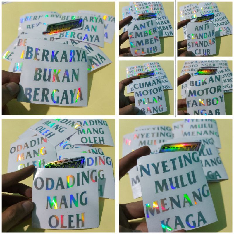 STICKER CUMAN MOTOR PELAN BANG AMPUN BANG JAGO ODADING MANG OLEH BUKAN MOTOR FAK BOY NGAB DLL