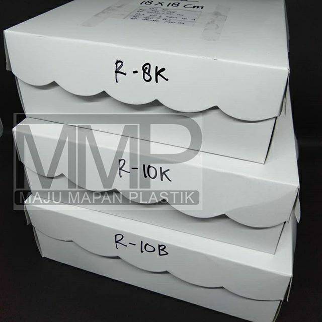 

[100 PCS] Dos Renda Nasi Kotak Makanan / Kardus Box Katering Putih dan Coklat