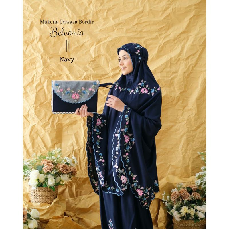 PROMO BESTSELLER MUKENA TELEKUNG RUKUH KADO HANTARAN LEBARAN BORDIR BELVANIA DEWASA GROSIR MURAH