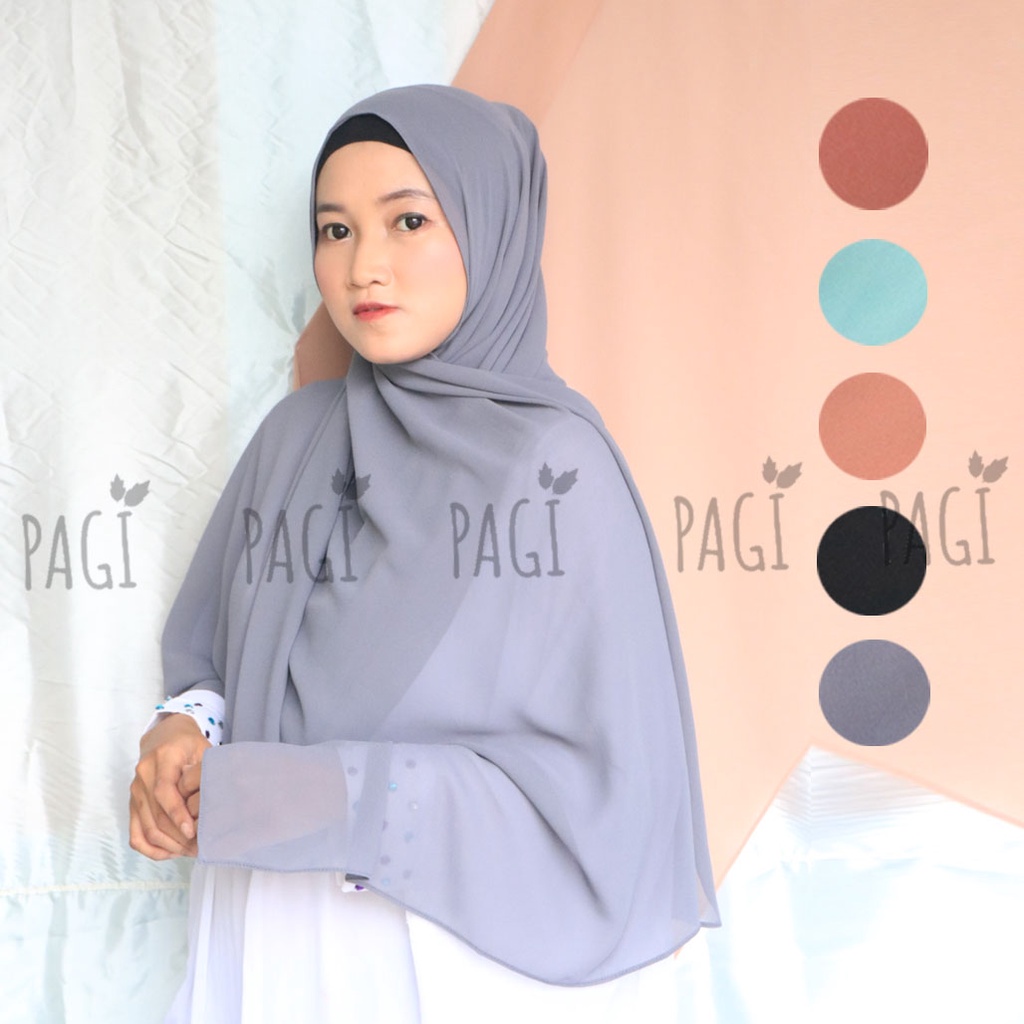 Pashmina Polos Ceruty / Babydoll / 75cm x 180cm / Hijab Panjang