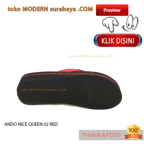 ANDO NICE QUEEN 02 RED sandal jepit wanita flip flop casual