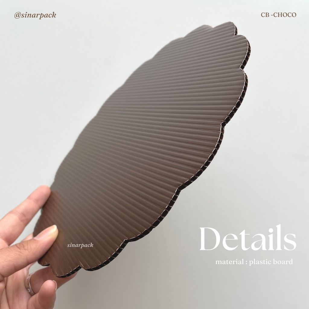 Tatakan Kue Plastik Coklat Bulat 22 CM / Alas Kue Plastik BULAT / Cake Board BULAT Plastik Coklat
