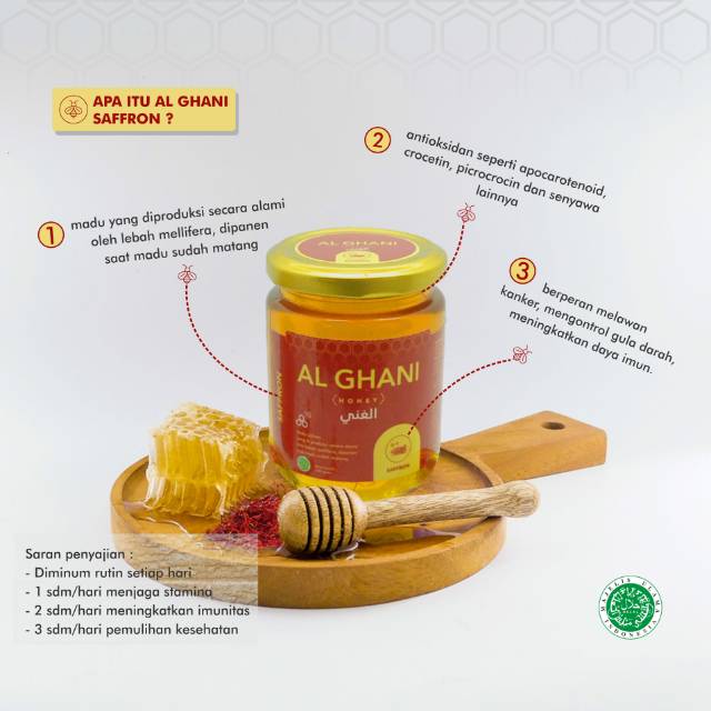

Madu - Murni Saffron, Herbal Asli AL GHANI 300 gr