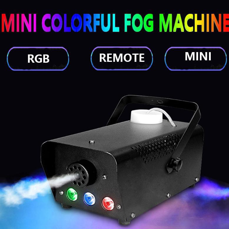 Grab Medan Sistem Fogger Panggung Stage Machine Ejector with RGB LED KYAAO KY-LED500 Hitam