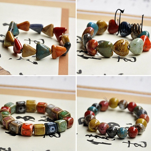 Gelang Manik-Manik Keramik Warna-Warni Untuk Pria Dan Wanita