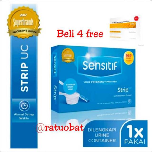 Testpack Test pack Tes hamil test kehamilan Tespek privasi aman Testpack Sensitif strip UC tespek dengan wadah beli 4 gratis 1 tespek steril