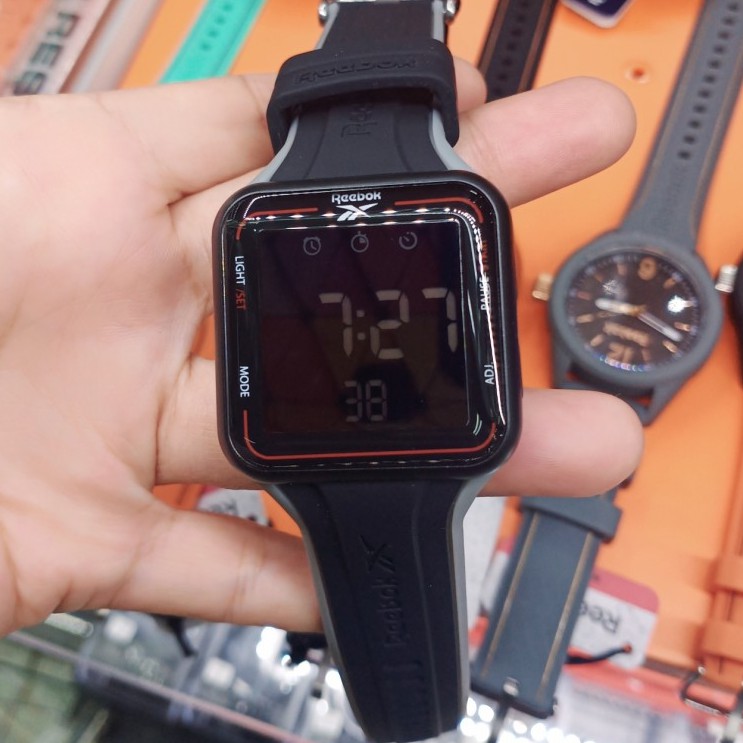 JAM TANGAN RV-SQG-G9-PAIB-BB WARRIOR BLACK PURE GREY DIGITAL ORIGINAL