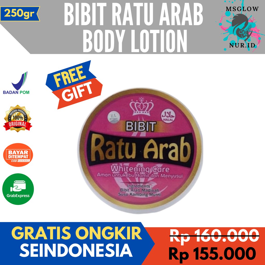 BIBIT RATU ARAB BPOM 100% ORIGINAL LOTION PEMUTIH/WHITENING AMAN / Bibit Ratu Arab Original Bpom Ori