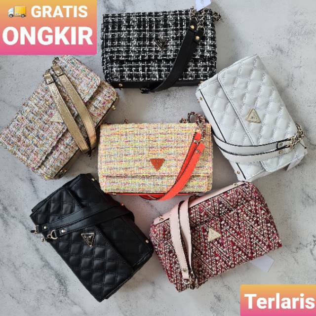 (WODB) READY STOCK Tas convertible cessily sling bag shoulder bag crossbody ryan tweed gb rajut cesily sintetis cesilly glossy leather casual kekinian gb