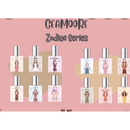 (BPOM) GEAMOORE ZODIAC SERIES PERFUME / PARFUM ZODIAK 15ml Parfum Wewangian Tubuh