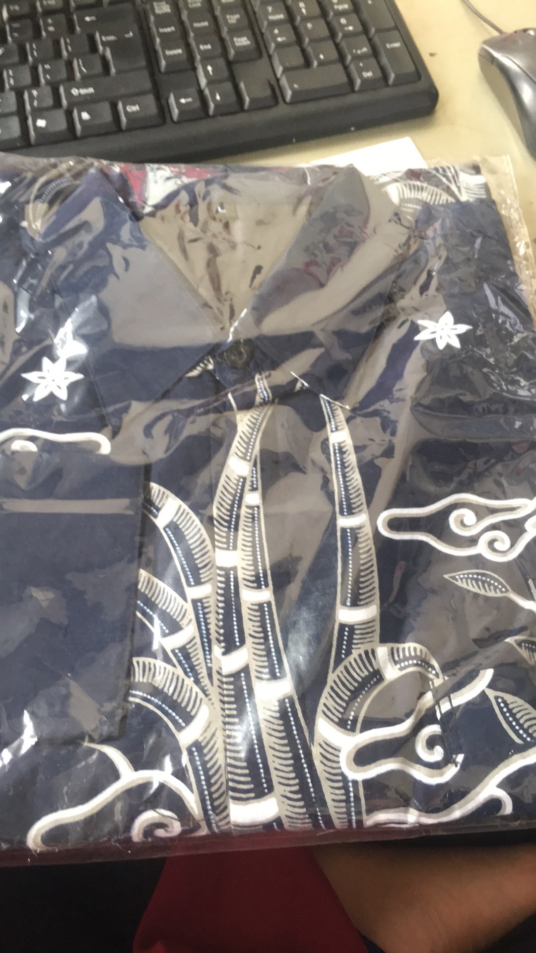 Ayam Batik Dongker Kemeja Batik Pria Full Furing Katun Sragenan