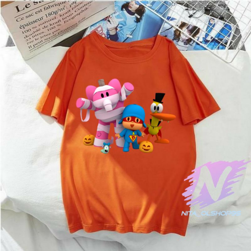 kaos pocoyo baju anak pocoyo animasi