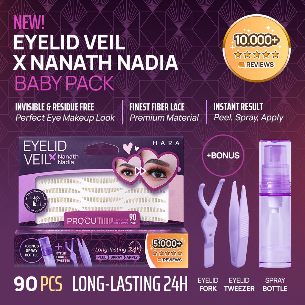 ORI Hara Eyelid Veil Hara x Nanath Nadia Scot Skot Mata Jaring Eyetape Lace Invisible Mesh