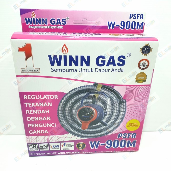 Winn Gas Regulator Selang Paket PSFR W900M - W 900M - 900 Double Lock