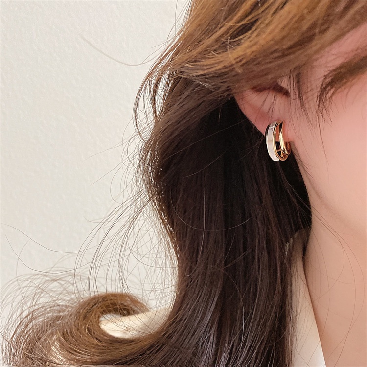 Anting Titanium Korea Perempuan Bahan Alloy Aksesoris Fashion Wanita Kekinian Kualitas Import ANT102