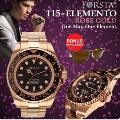 (BONUS KACA MATA) Jam Tangan Forsta Elemento Rose Gold ORIGINAL