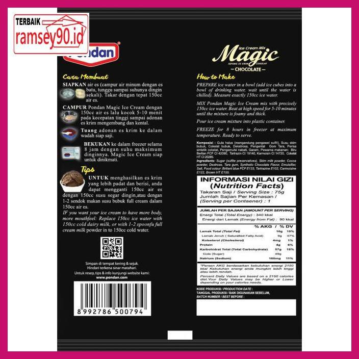 

Rytdhy- Pondan Ice Cream Magic Chocolate Pouch 75Gr 7Utu7T-