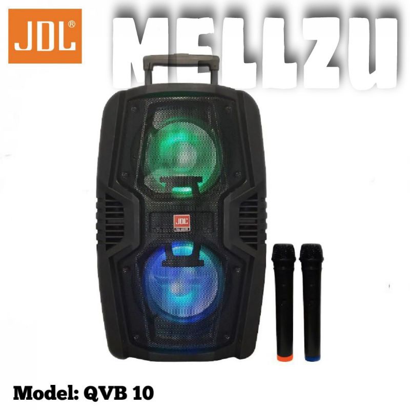 Speaker Portable Wireless JDL QVB 10 Double Original 10 inch Bluetooth - USB