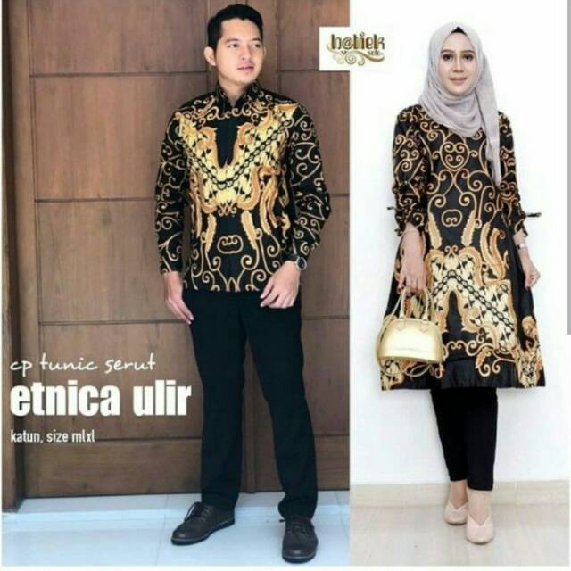 Couple Maura | Kemeja Pria |tunik batik Rufle Sania