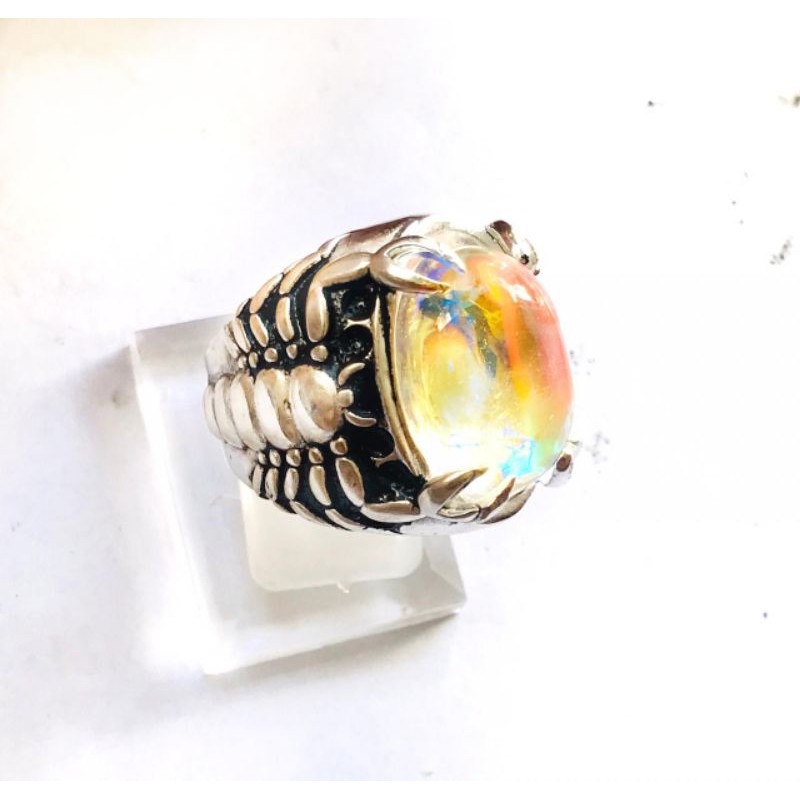 cincin batu akik model ikat scorpio kalajengking