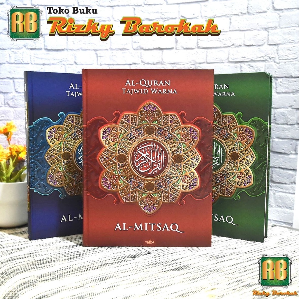 Bisa COD - Al Quran A4 Al Mitsaq Tajwid Warna - AlQuran Non Terjemah - Al Quran Tajwid Besar