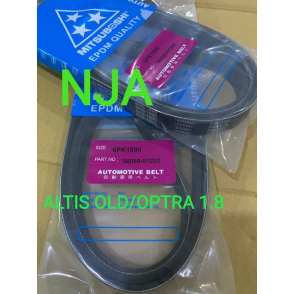 fan Van v belt Tali kipas 6pk-1890 Altis old lama optra 1.8cc 6pk1890 90080-91202